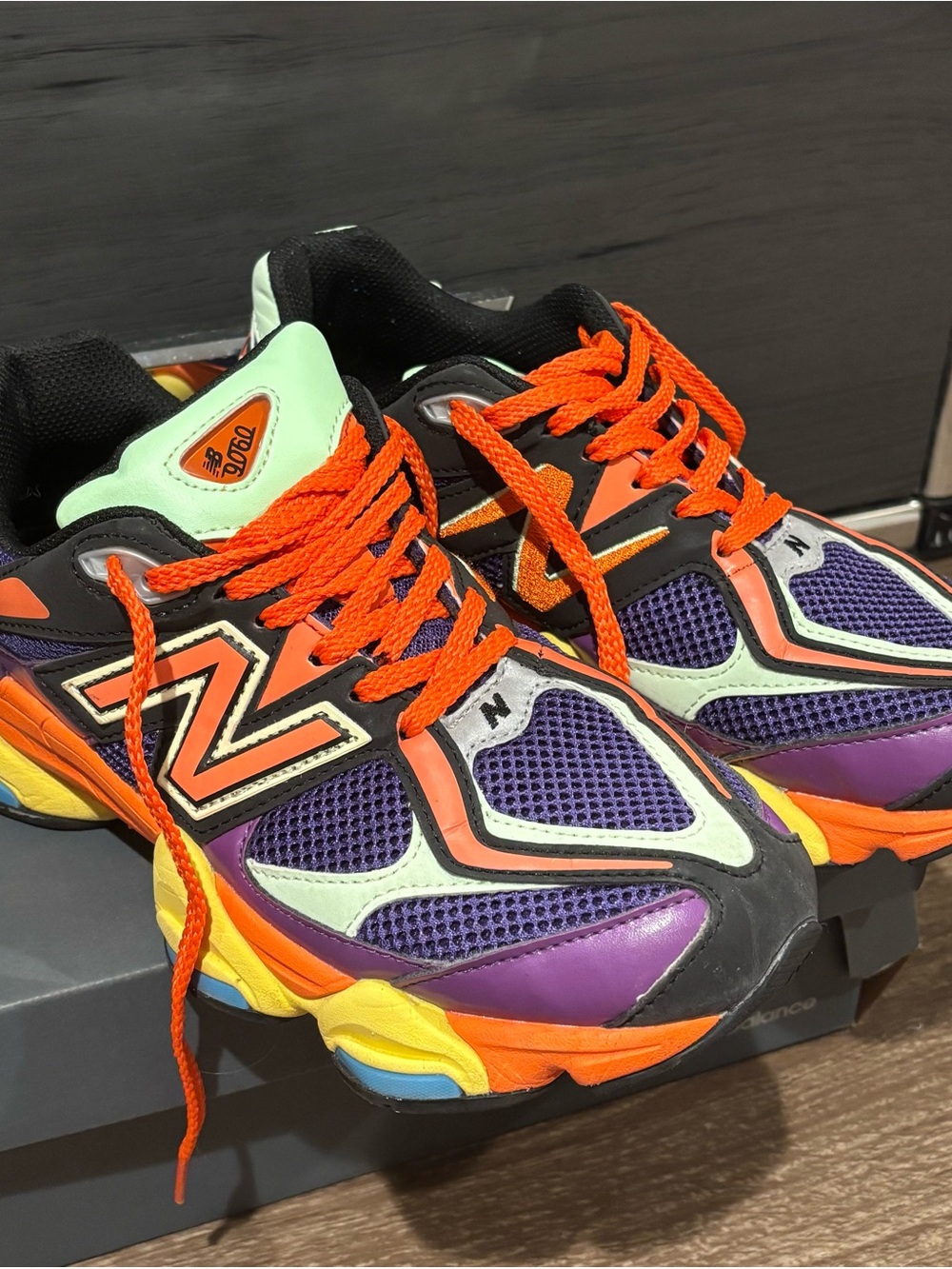 New Balance Vibrant Multi-Color Men's Sneakers - Purple & Orange & Yellow